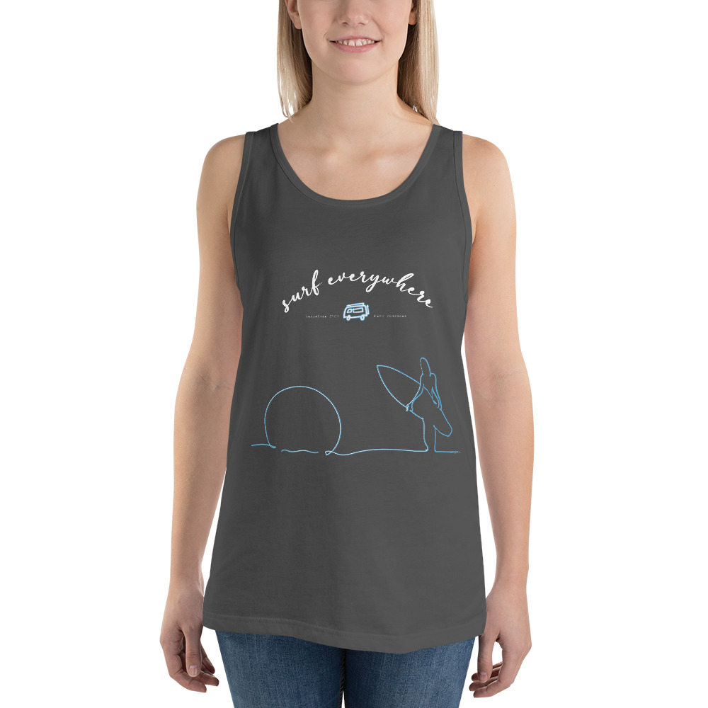 Camiseta tirantes unisex surf everywhere 2 Camiseta tirantes unisex surf everywhere - Imagen 2